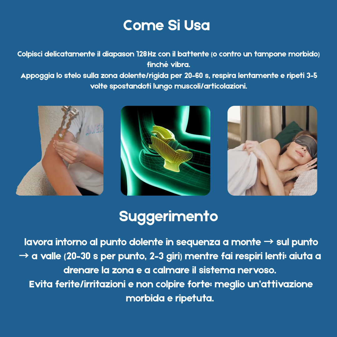 Strumento 128 Hz - Per sollievo da dolori e tensioni in pochi minuti
